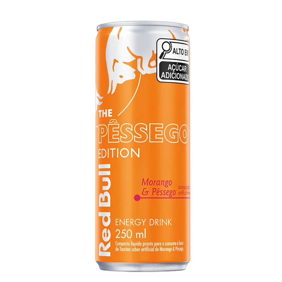 Energético Red Bull Energy Drink Summer Edition Morango e Pêssego 250ml