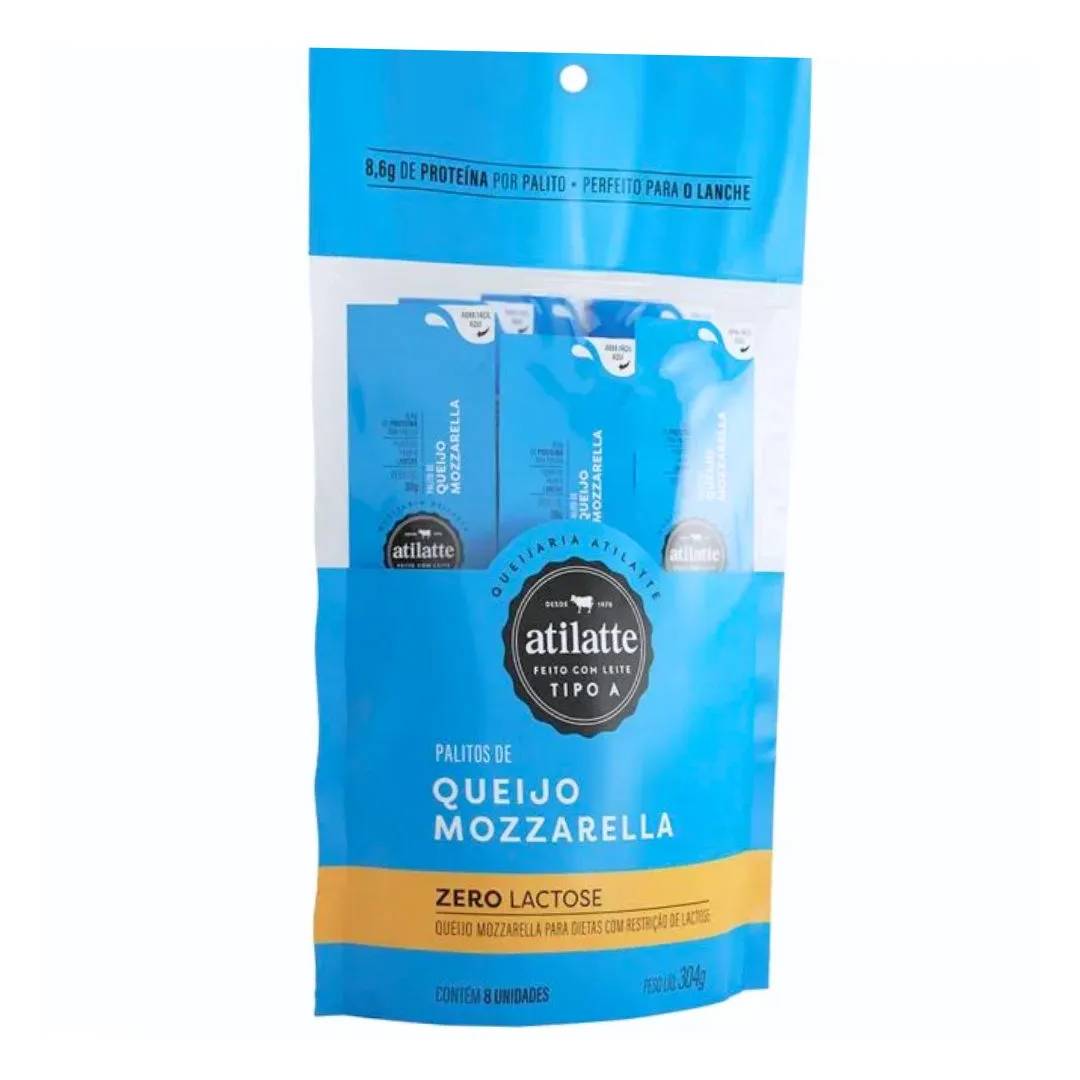 Palitos de Queijo Mozzarella Zero Lactose Atilatte 304g