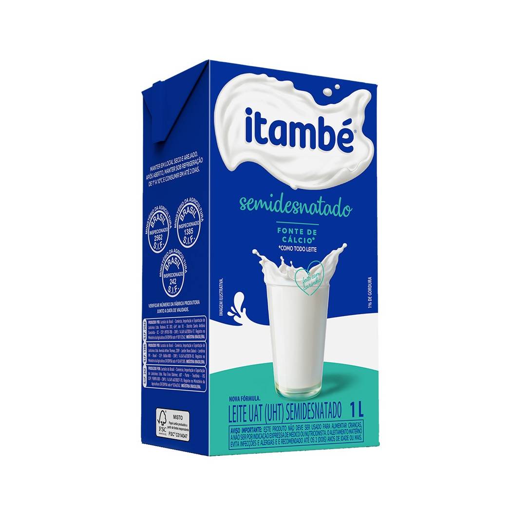 Leite Itambé Semidesnatado 1L