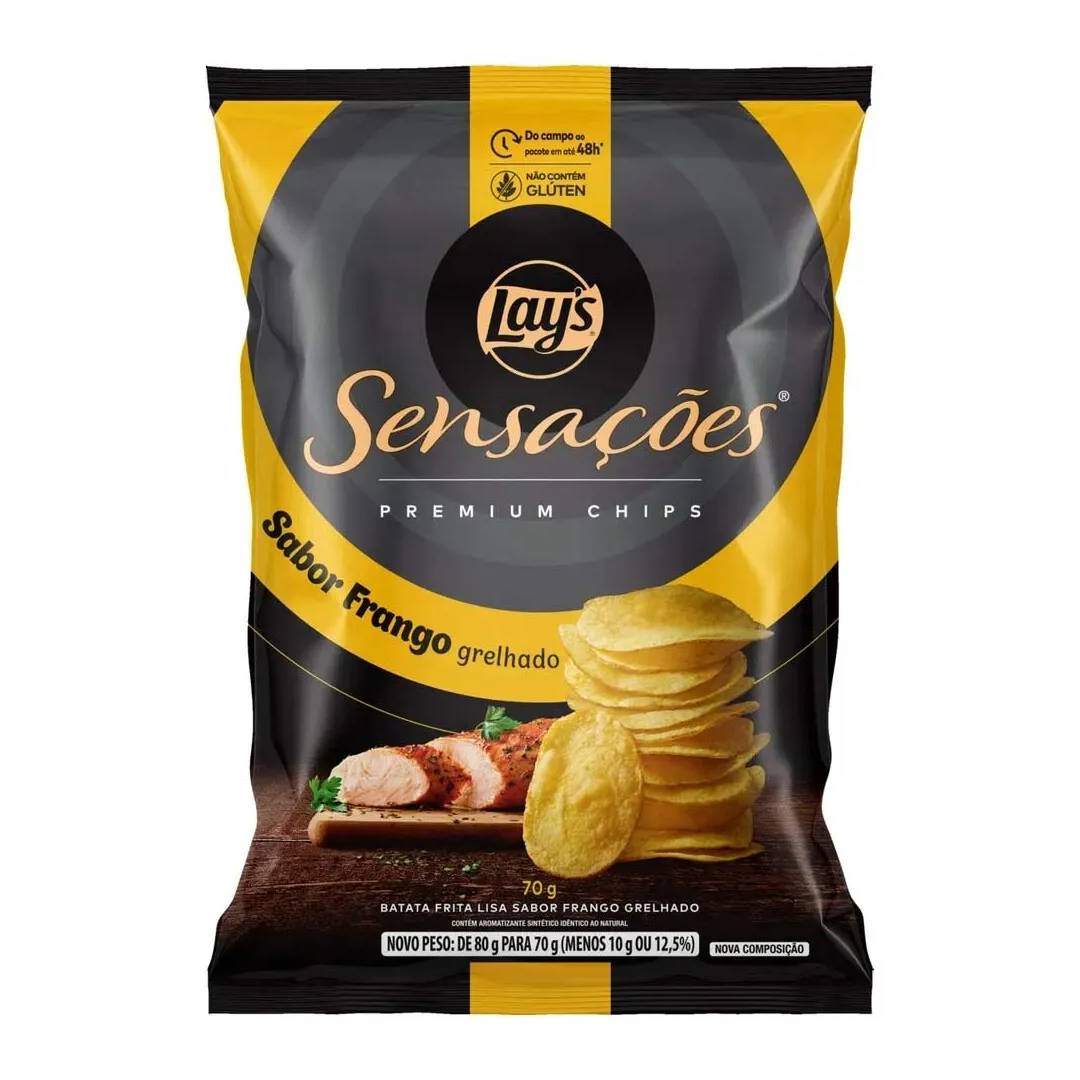 Batata Chips Lays Sensações Frango Grelhado 70g