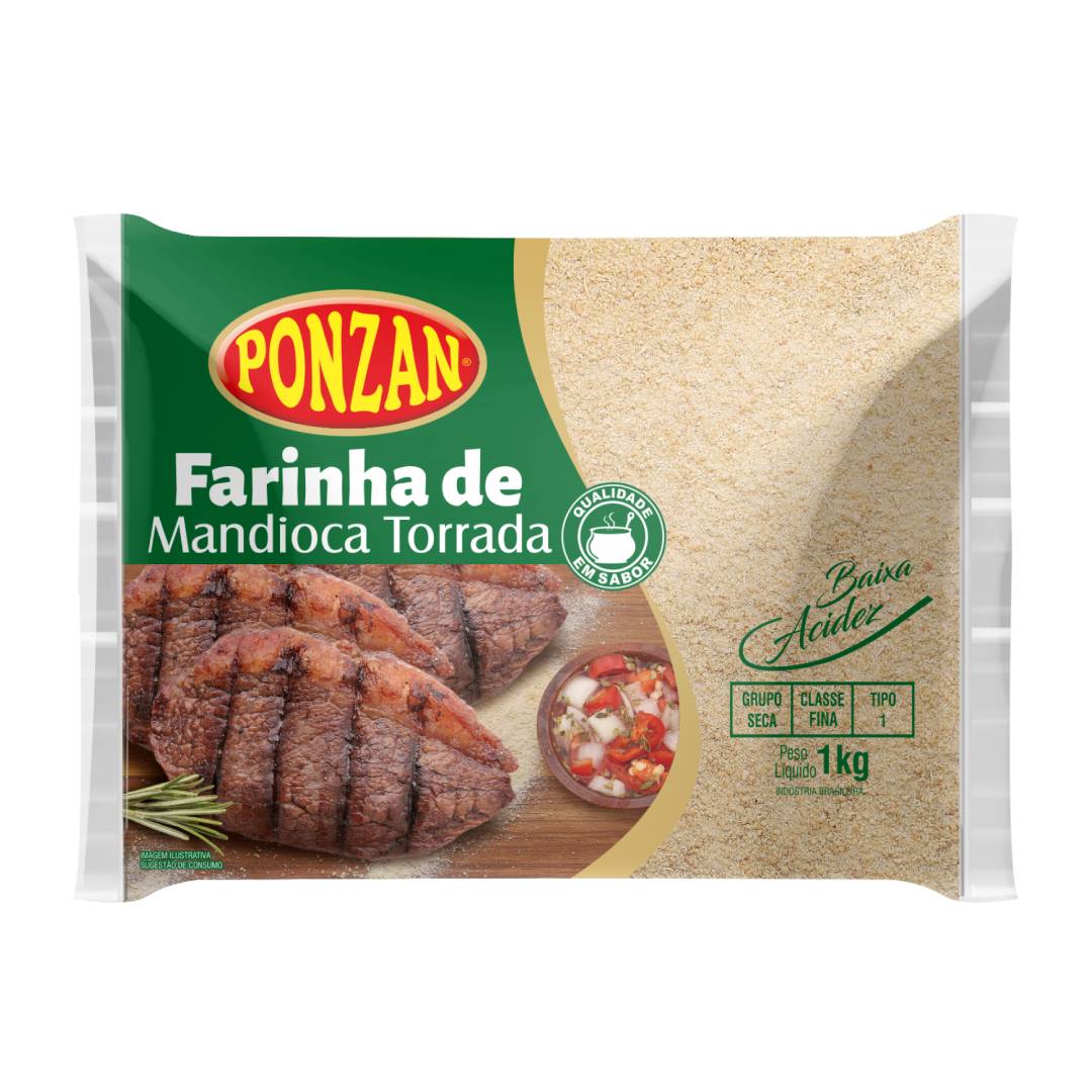 Farinha de Mandioca Ponzan Torrada 1kg
