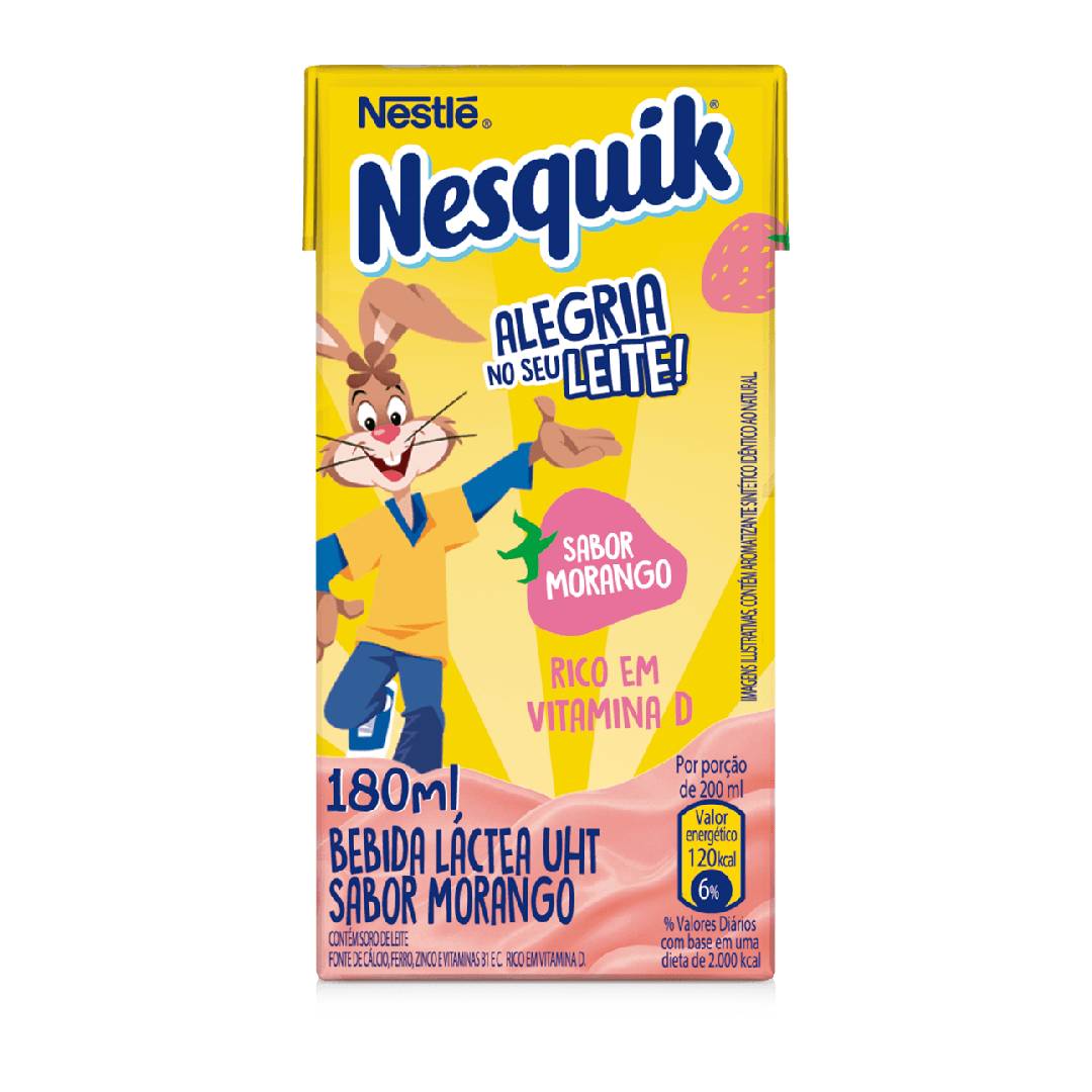 Bebida Láctea Nesquik Morango 180ml