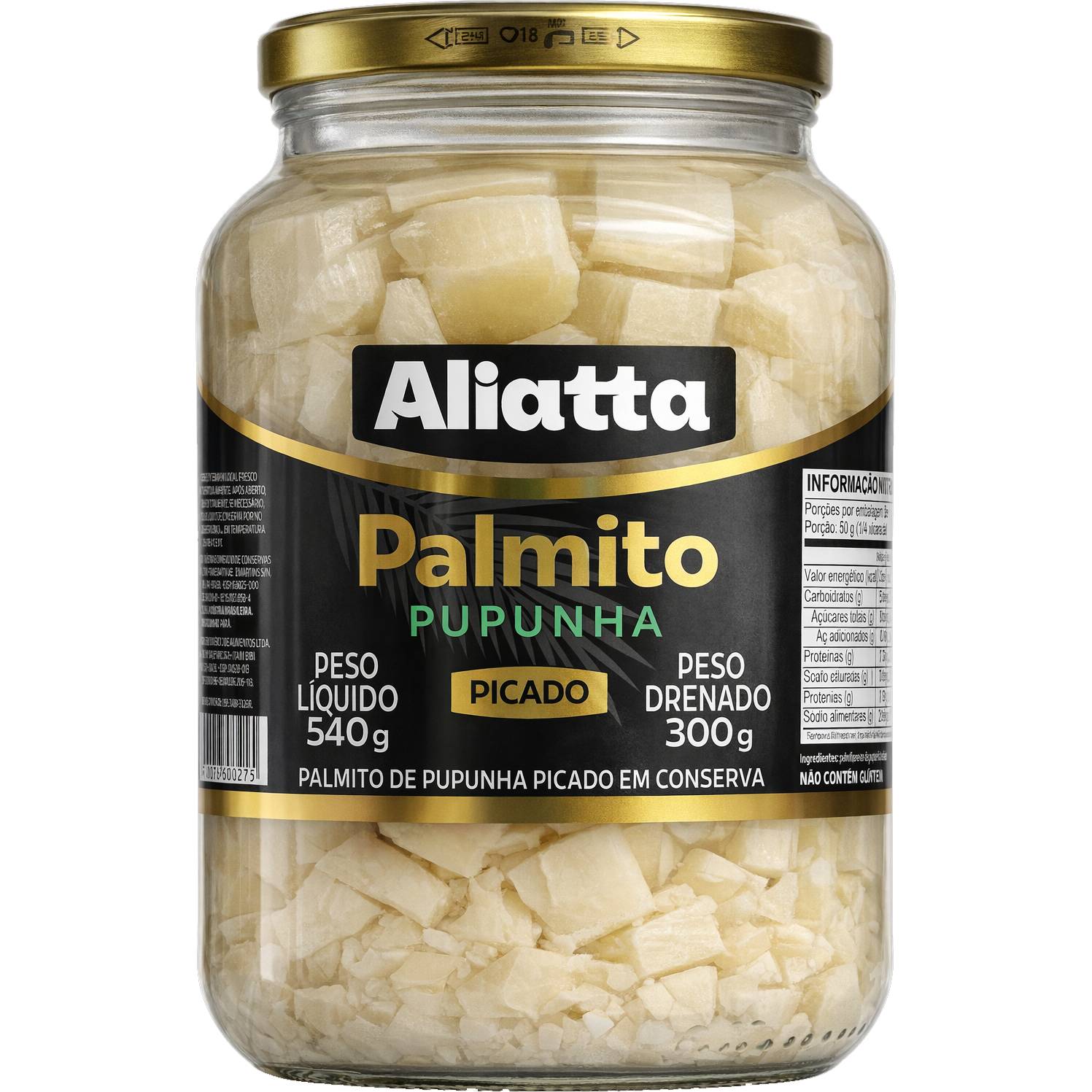 Palmito Pupunha Aliatta Picado 300g
