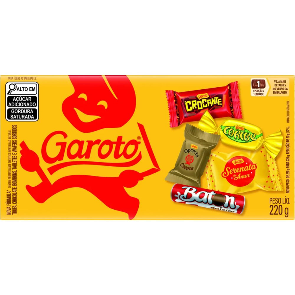Caixa de Bombons Sortidos Garoto 220g